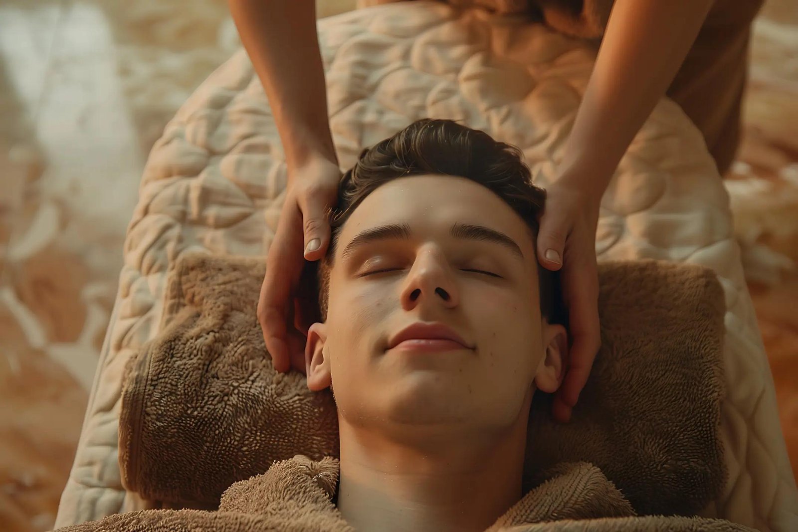 person enjoying scalp massage spa Formation reiki financée par l'employeur - Lyon 2