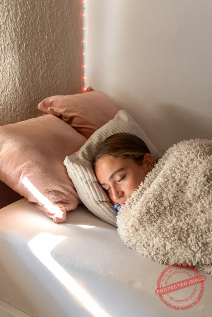 une-adolescente-dans-son-lit-une-adolescente-dans-sa-chambre-une-adolescente-qui-dort-dans-son-lit habitat sain-nettoyage-energetique-geobiologie-geobiologue-lyon-feng shui-hikaso-bellecour-lyon 2-69002